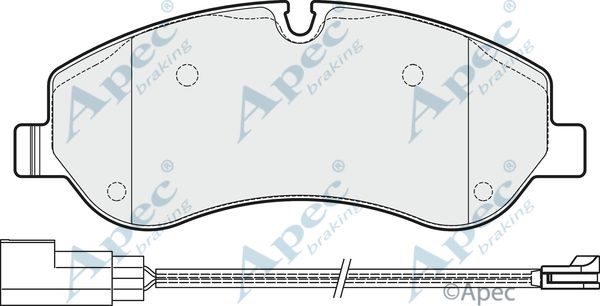 APEC BRAKING Комплект тормозных колодок, дисковый тормоз PAD1930